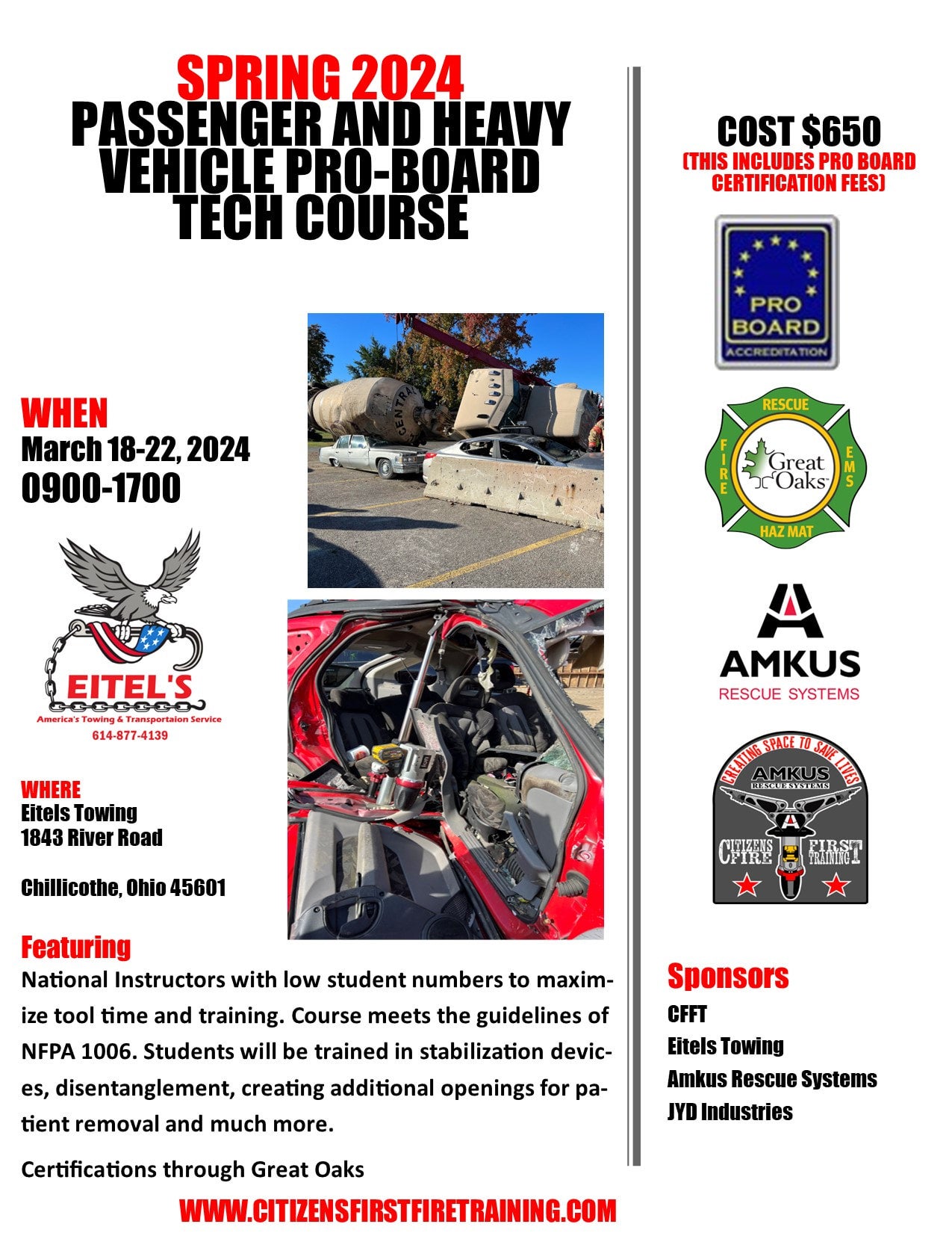 Pro Board Passenger and Heavy Vehicle Extrication Tech Course